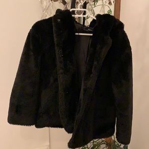 Black fur jacket